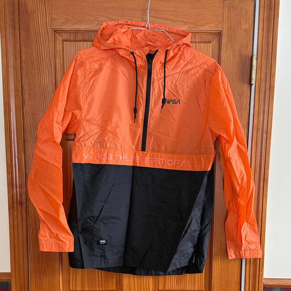 Vans Two-Tone Orange and Black Windbreaker